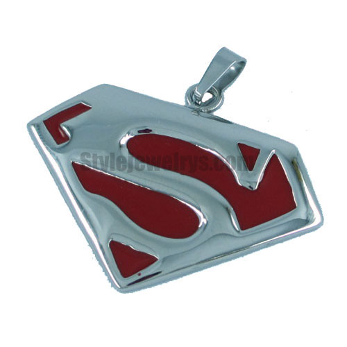 Stainless steel jewelry pendant red background pendant SWP0039R - Click Image to Close